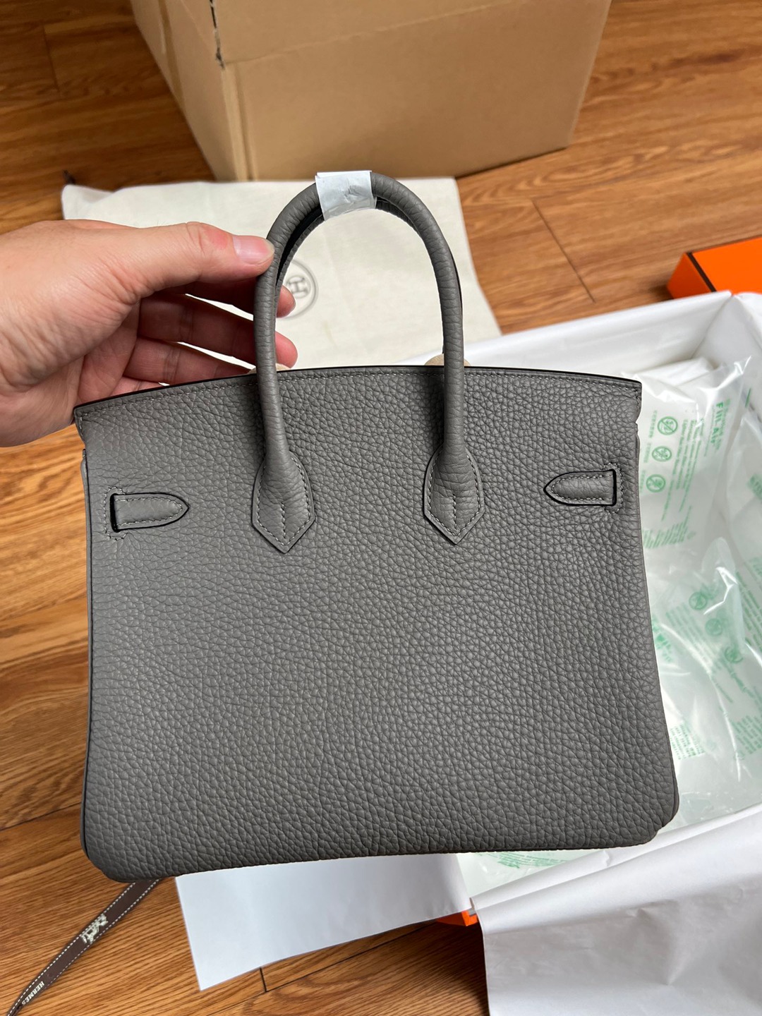 Birkin25 小雞黃銀扣 Togo皮_3