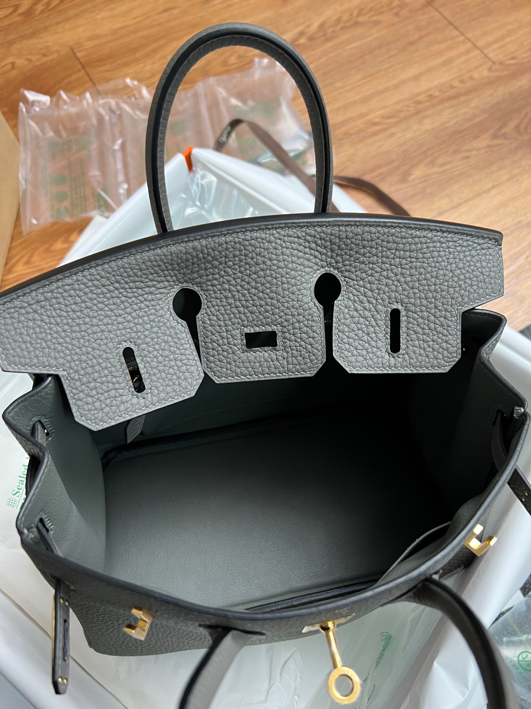 Birkin25 小雞黃銀扣 Togo皮_10