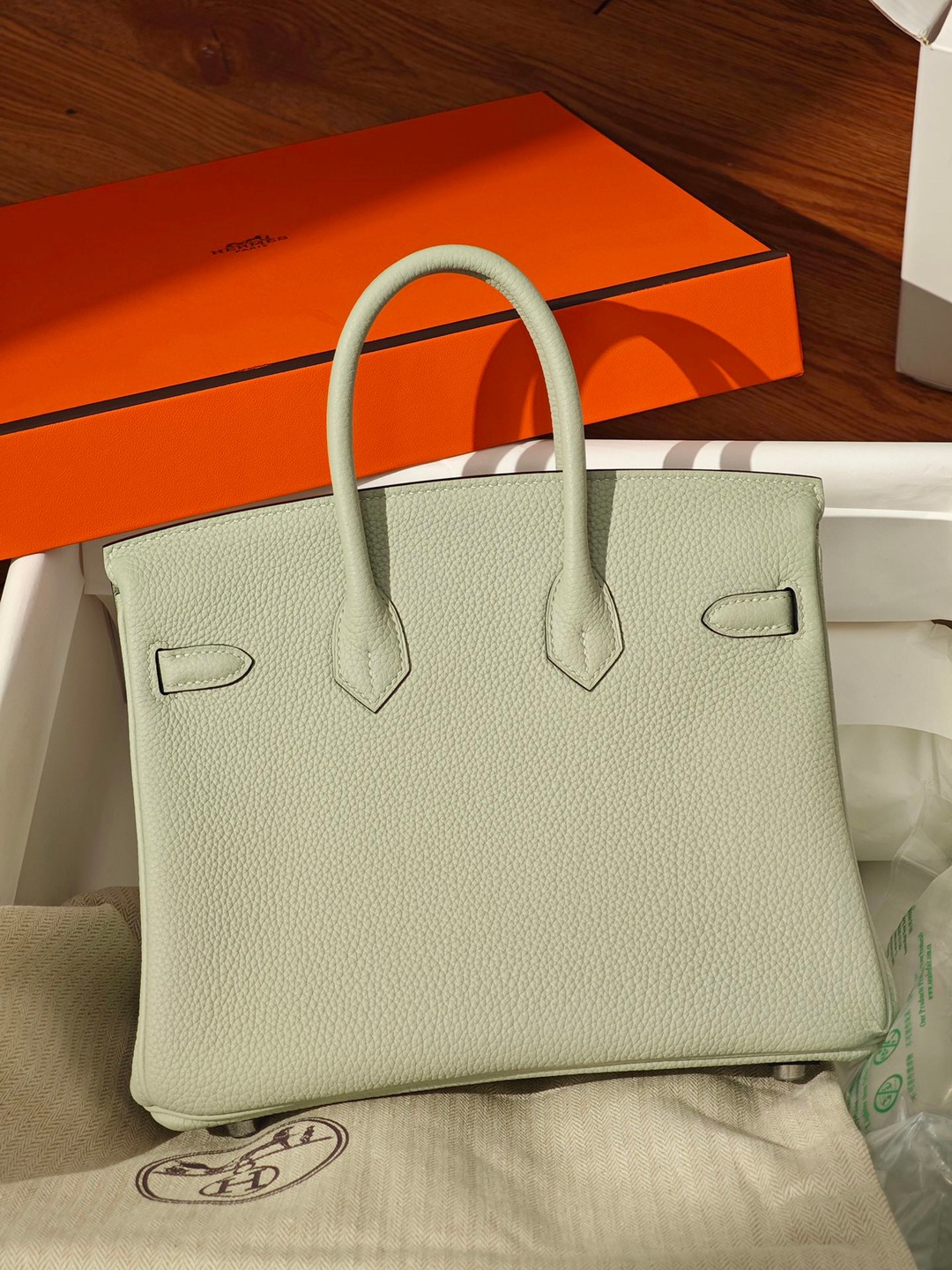 Birkin25 水晶灰銀扣 Togo皮_4