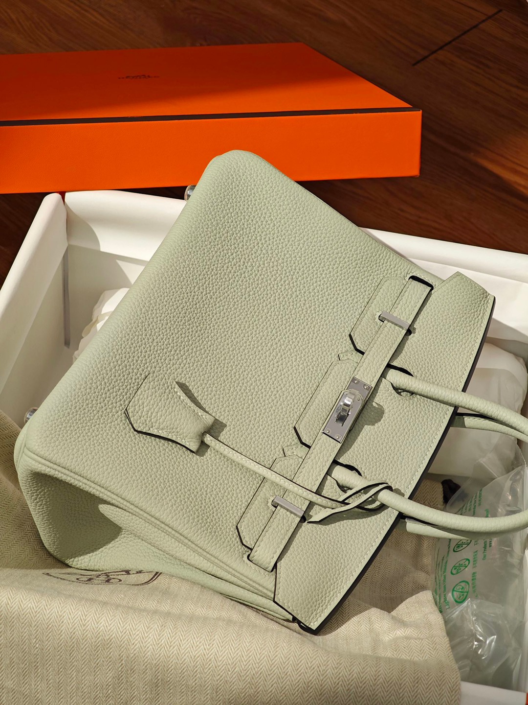 Birkin25 水晶灰銀扣 Togo皮_8