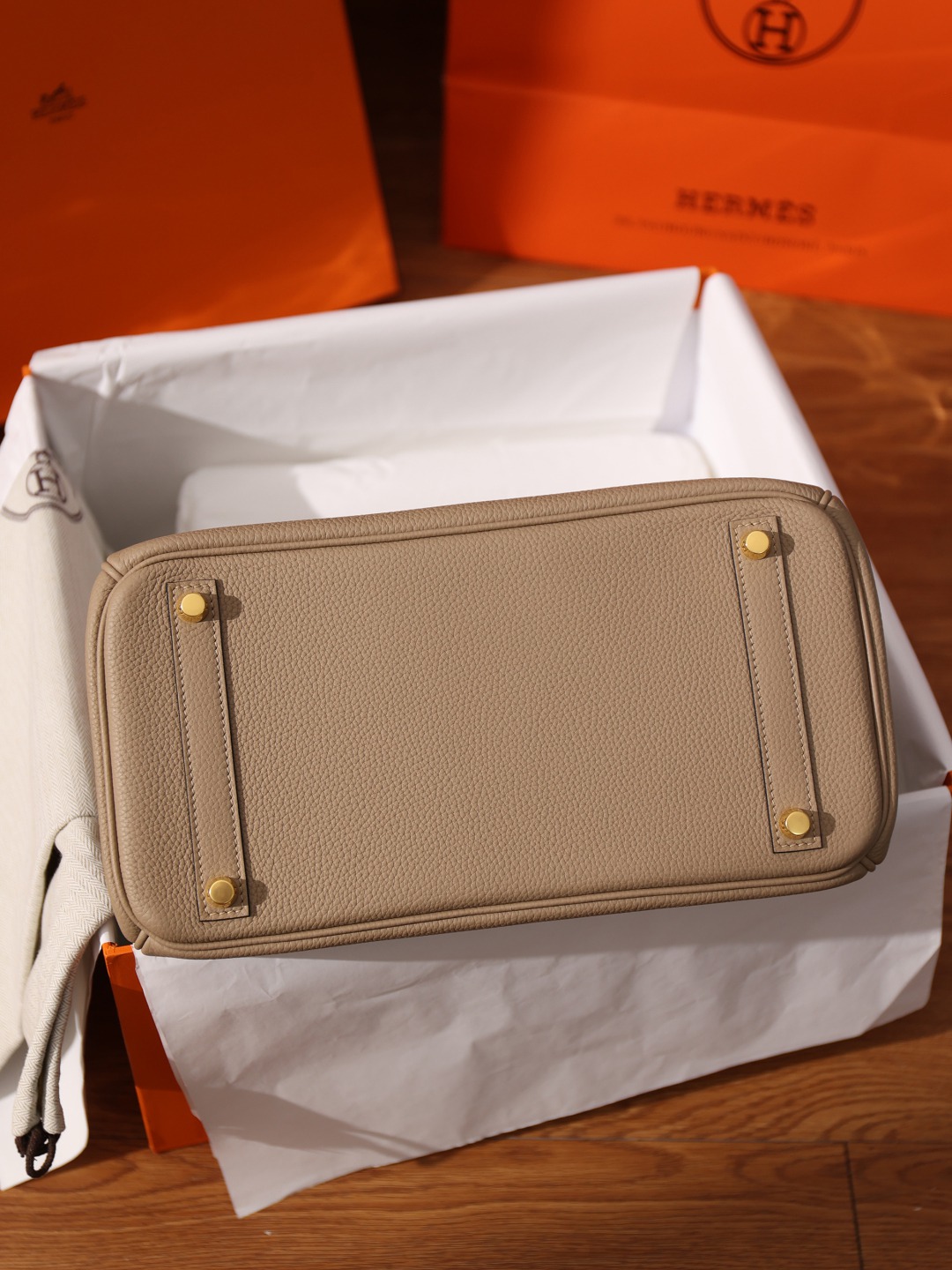 Birkin30 風衣灰金扣 Togo皮_4