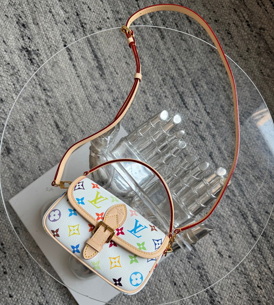 LvxTm Nano Diane 手袋M14194 白三彩法棍_4