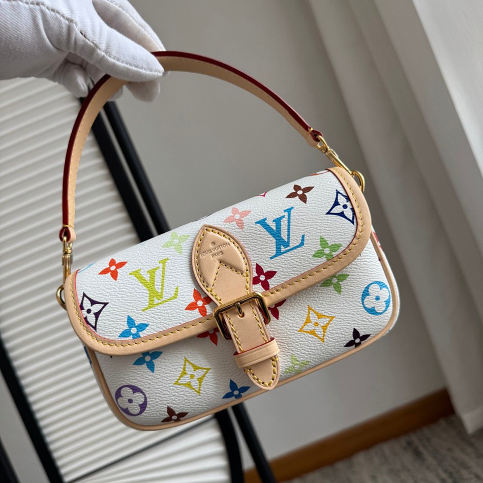 LvxTm Nano Diane 手袋M14194 白三彩法棍_7