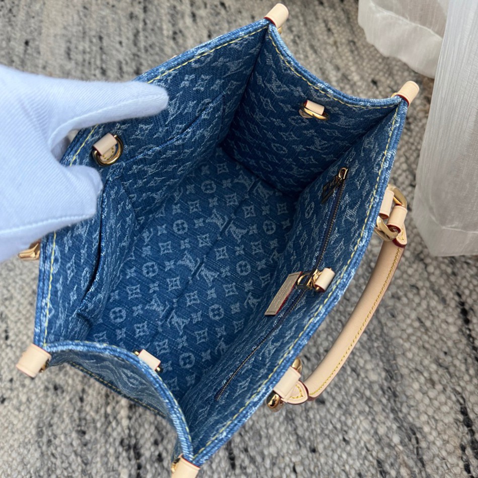 OnthegoM14633 丹寧牛仔托特包小號_4