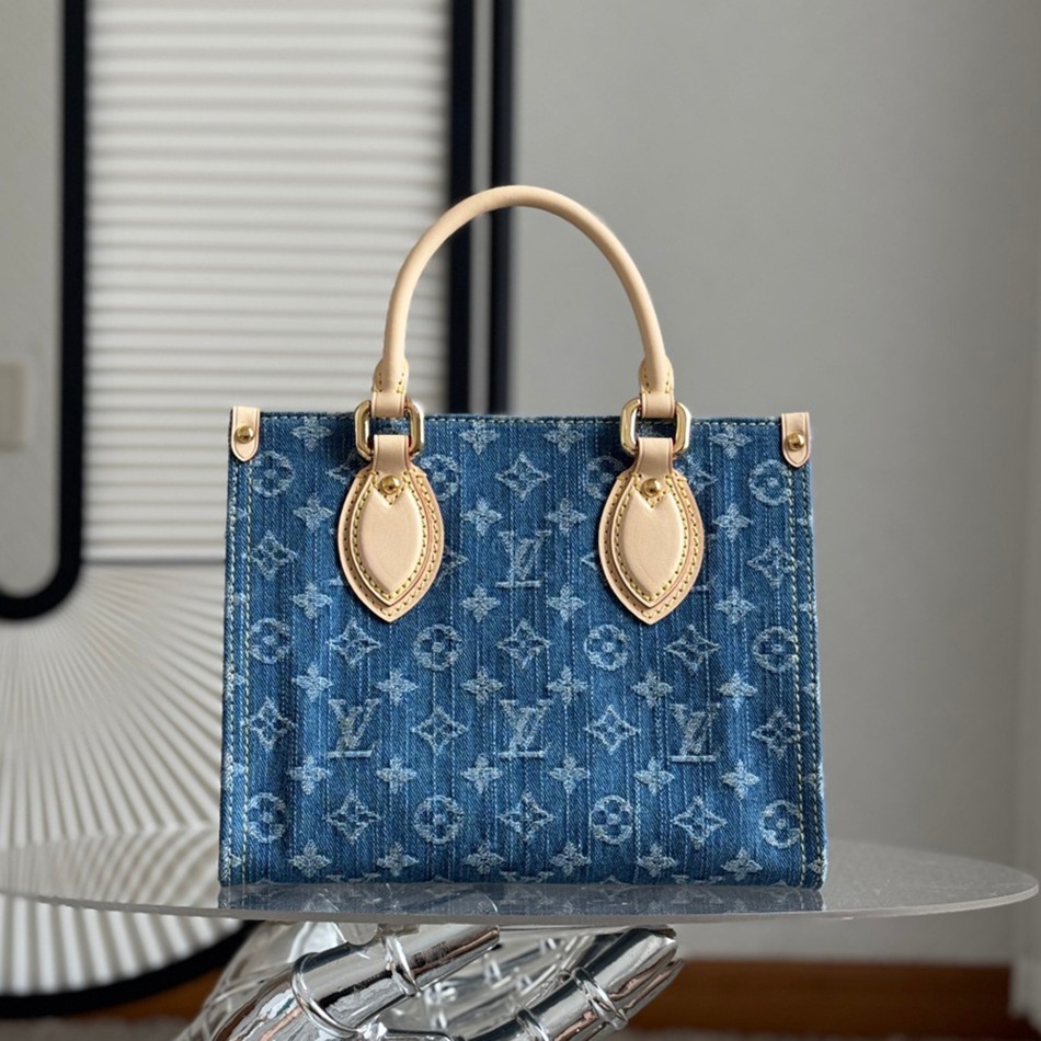 OnthegoM14633 丹寧牛仔托特包小號_5